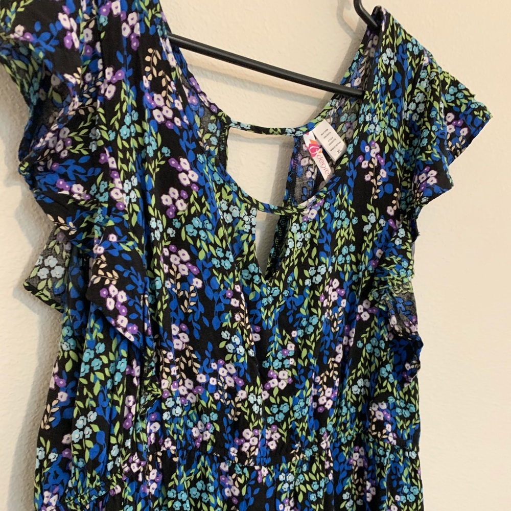 EUC Ruffle Sleeve XL Floral Dress